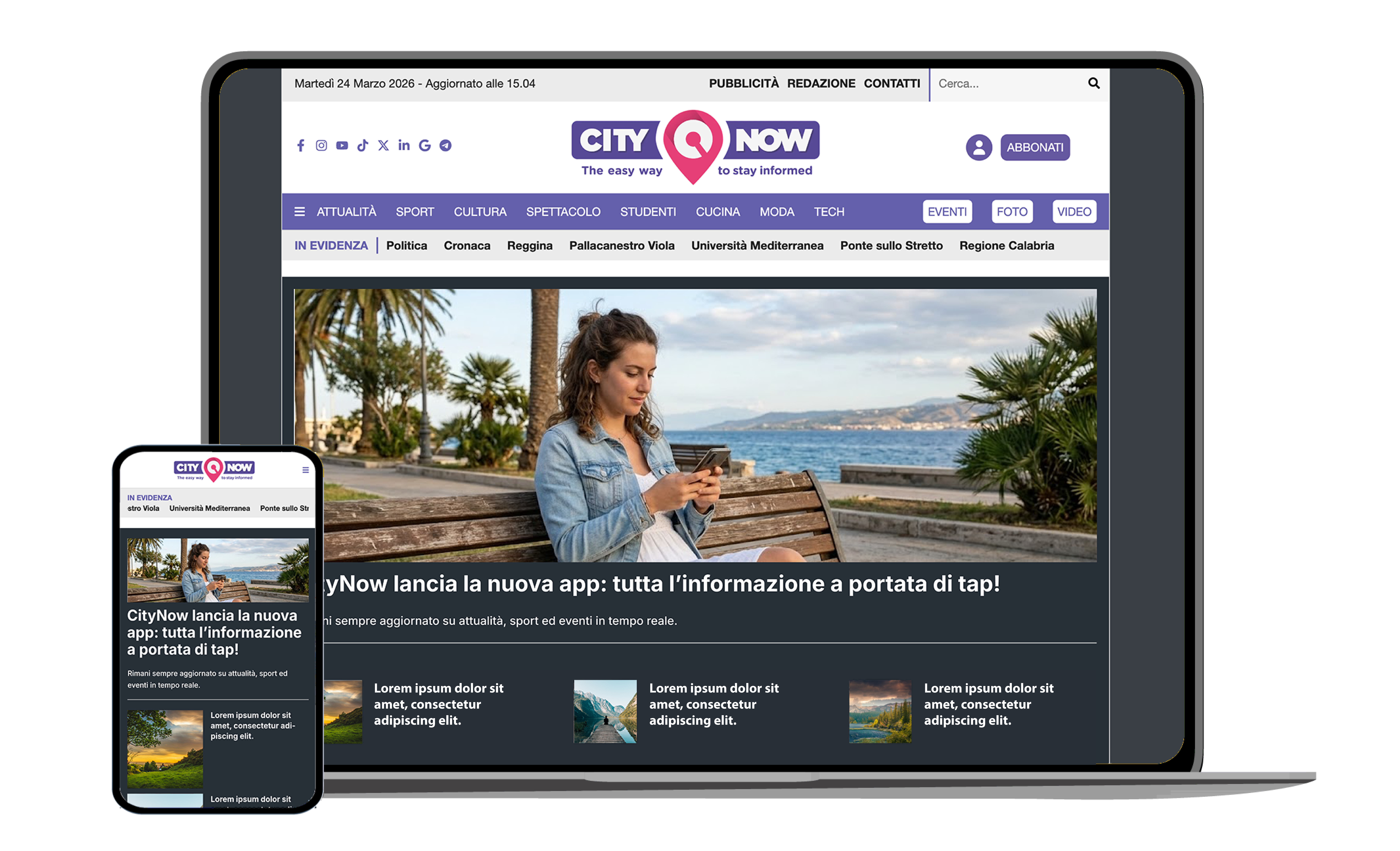 CityNow su tutti i dispositivi