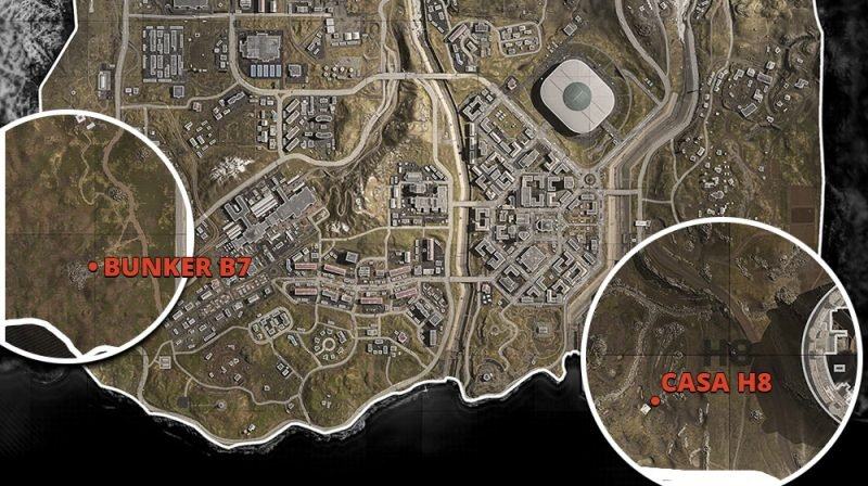 Mappa Accesso Bunker B7 Junkyard Casa Segreta H8 Prigione Zordaya Warzone