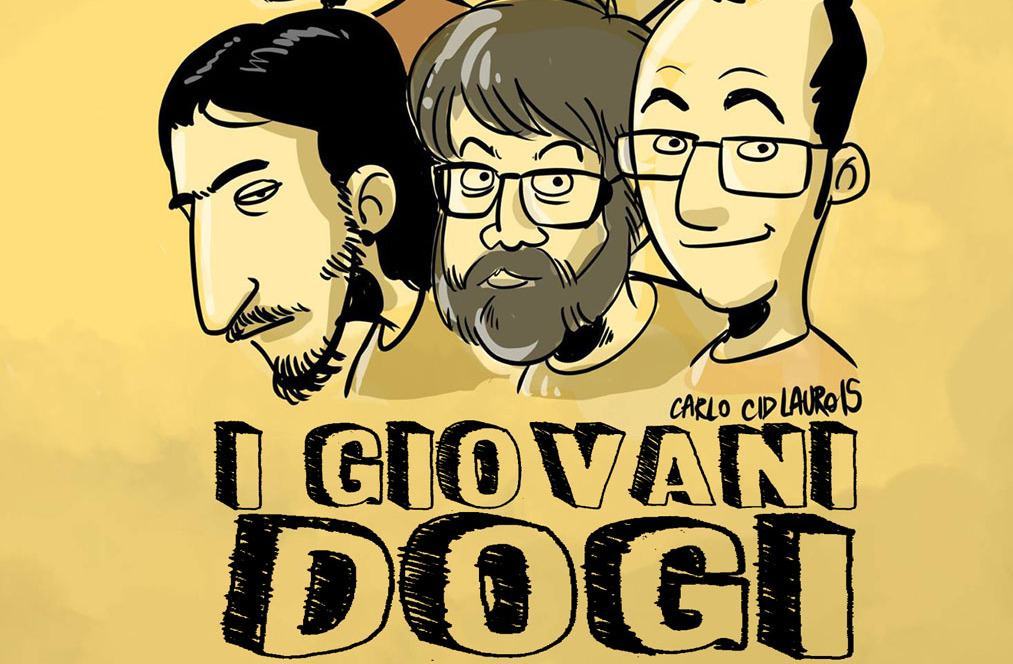 I Giovani Dogi, versione a fumetti, ospiti della serata (L)imitazione a Gallico