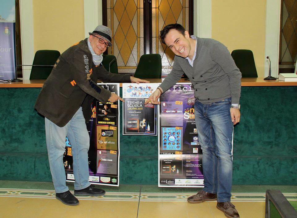 Peppe Piromalli e Gennaro Calabrese alla presentazione dello show al Teatro Siracusa