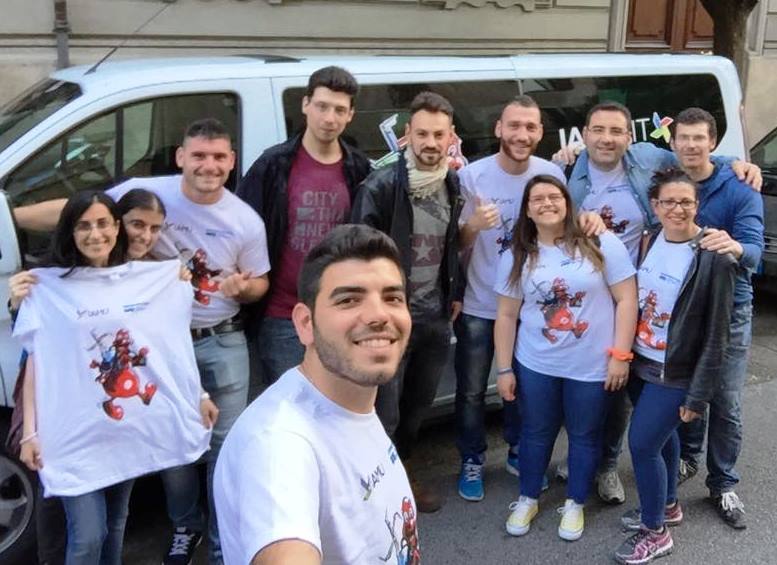 Giovani Avis del tour #iamuconavis durante la tappa a Roma