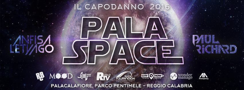 Locandina del Capodanno Pala Space al PalaPentimele di Reggio Calabria
