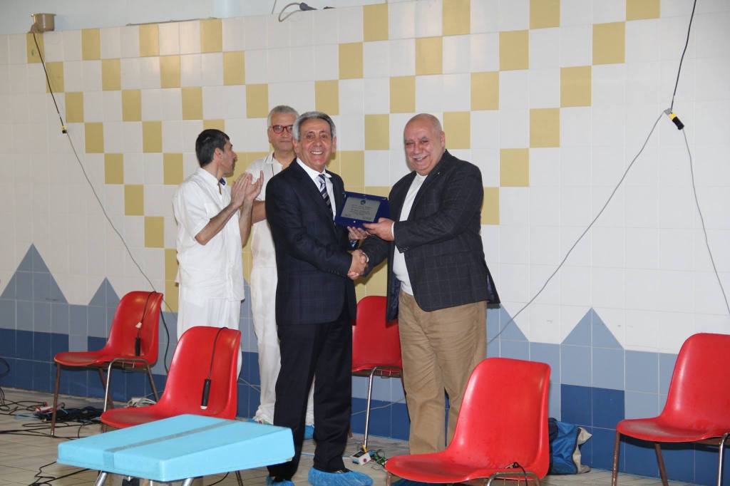 Il presidente del Coni regionale Maurizio Condipodero, ospite del nuoto a RC