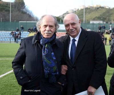 President of FIGC Carlo Tavecchio attends press conference during presentation of new federal training center in Catanzaro on February 29, 2016 in Catanzaro, Italy.