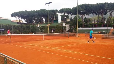 Una fase del torneo open di pre-qualificazioni agli Internazionali Bnl d'Italia