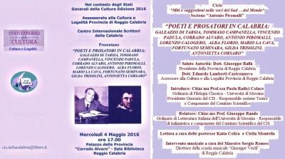 Foto manifesto - poeti e prosatori in Calabria - 1