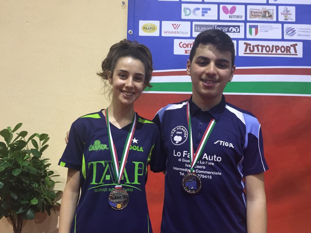 Martina Petralia e Matteo Florio vice campioni d’Italia nel doppio misto di tennistavolo