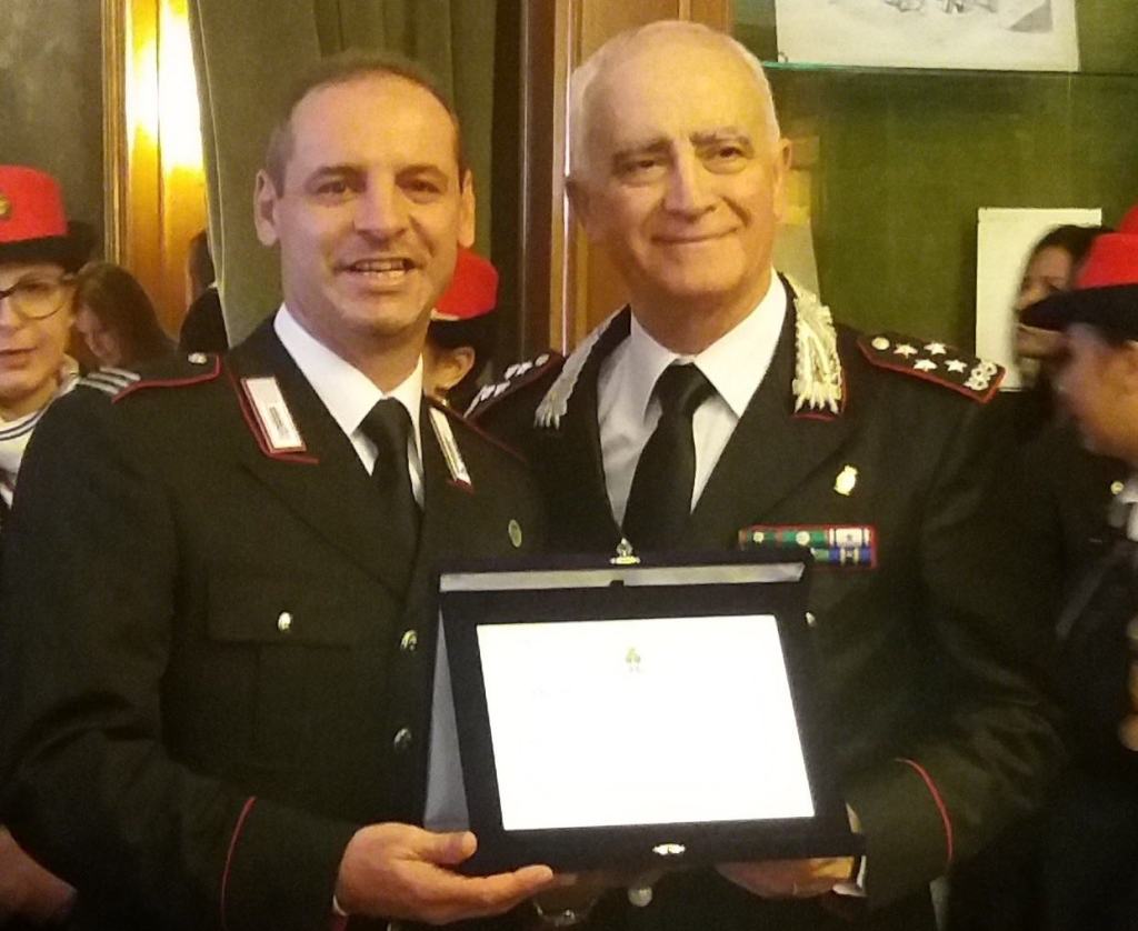 Premio Salvo D'Acquisto 2016: il Maresciallo Capo Orazio Capalbo dei Carabinieri di Cosenza