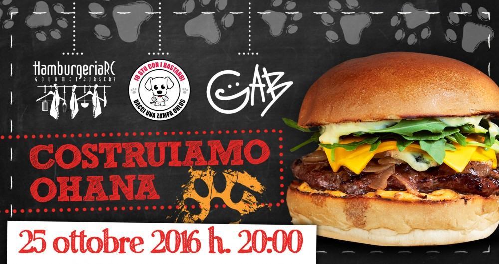 Hamburgeria & Dacci Una Zampa: serata benefica “costruiamo Ohana”