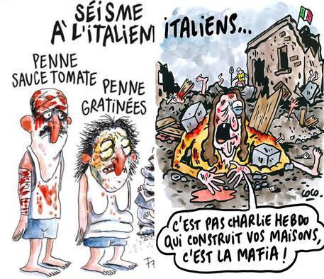 Charlie Hebdo in Calabria: ‘Non ci volevano qui. Vignetta sul terremoto non capita’