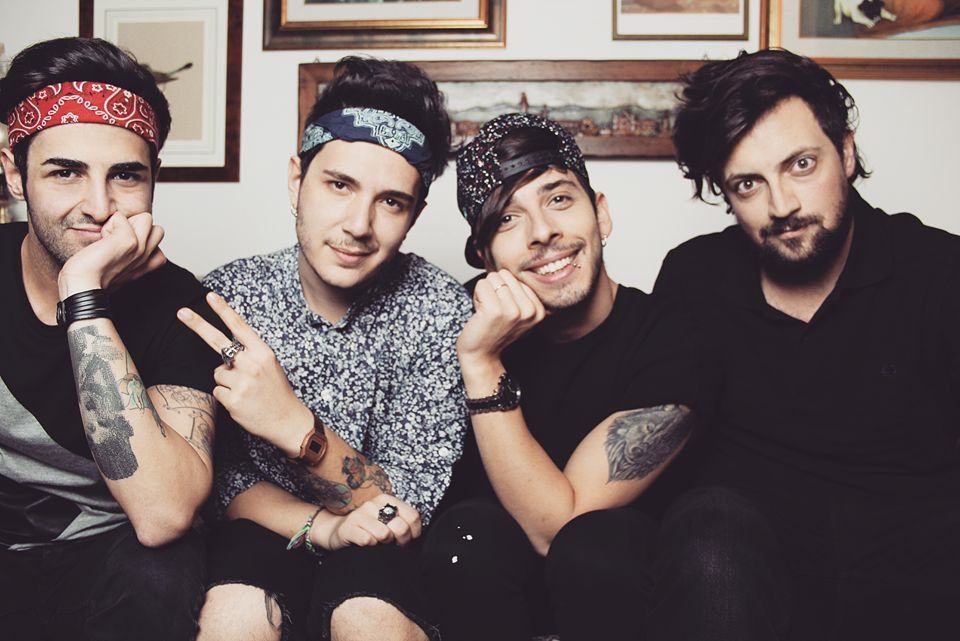 La band reggina Velk: Maurilio Pizzi, Carmelo Barreca, Filippo Carditello e Giovanni Campolo