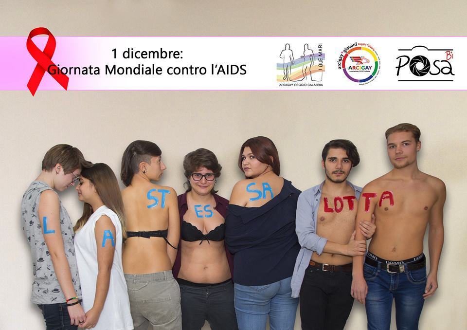 Il Gruppo Giovani ArciGay RC partecipa alla campagna contro l’AIDS