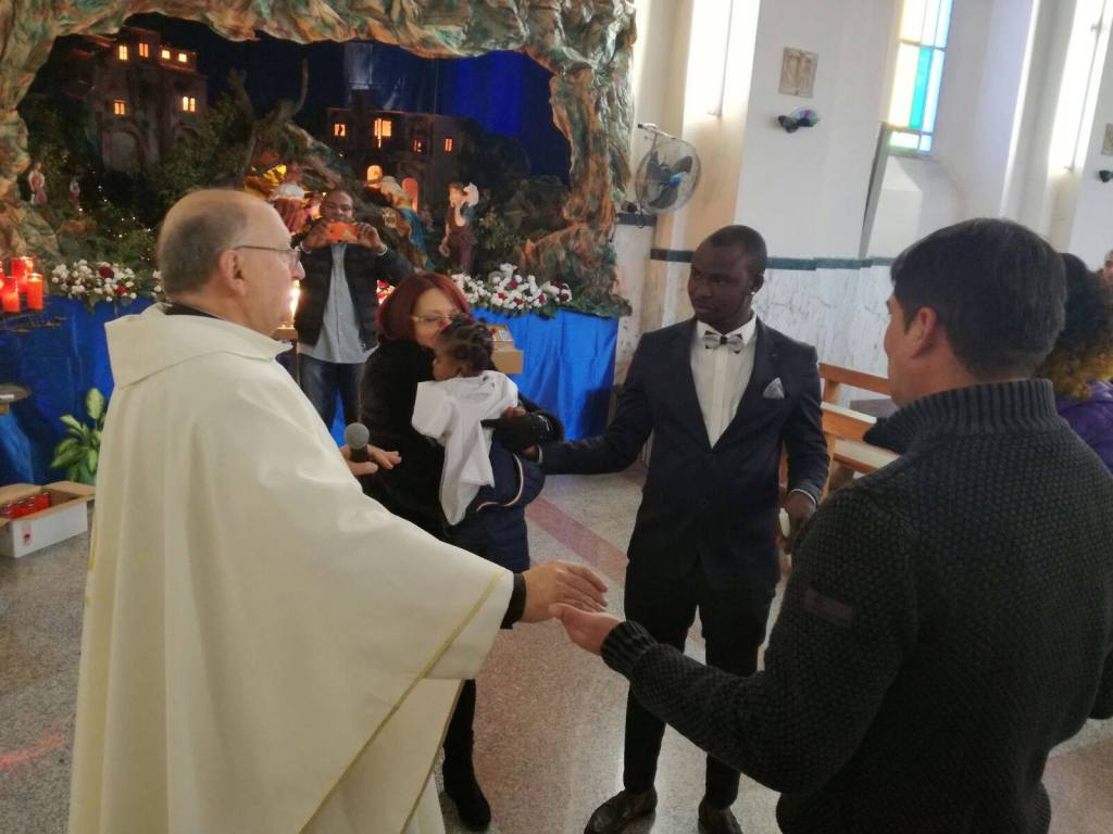 Il battesimo della piccola nigeriana ospite di ReCoSol