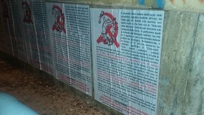 Manifesti al Vinci contro la strumentalizzazione della Giornata della Memoria