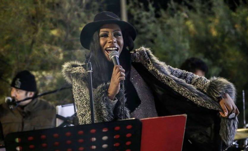 La cantante reggina Meriam Jane sul red carpet dell’Ariston