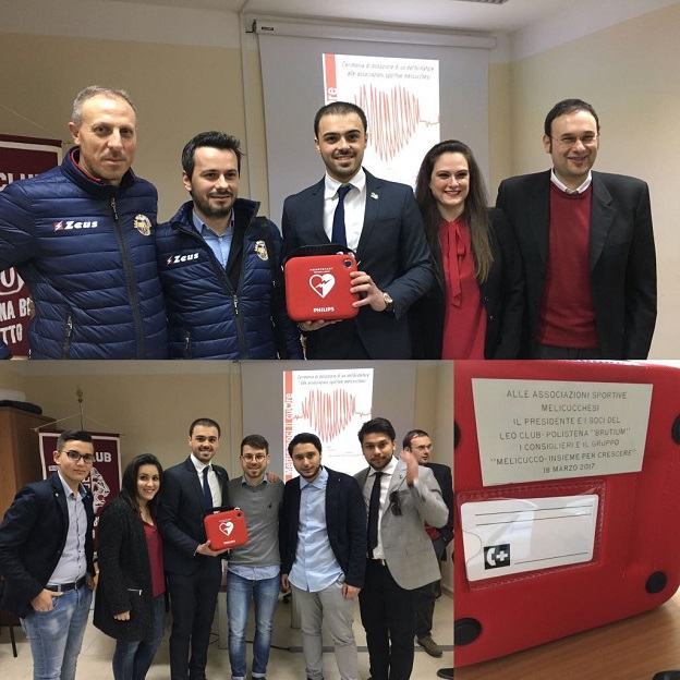 Leo Club Polistena “Brutium” e gruppo “Melicucco – Insieme per crescere” donano defibrillatore