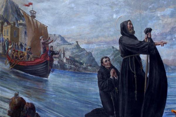 San Francesco da Paola e l’attraversamento dello Stretto sul mantello
