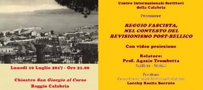 Foto manifesto - Reggio fascista nel contesto del revisionismo storico