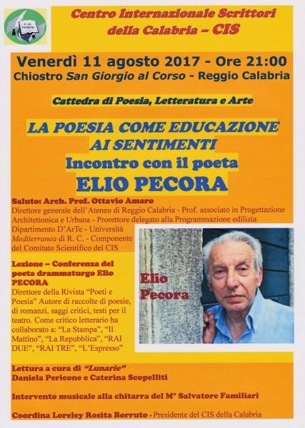 Foto manifesto - Incontro con il poeta Elio Pecora