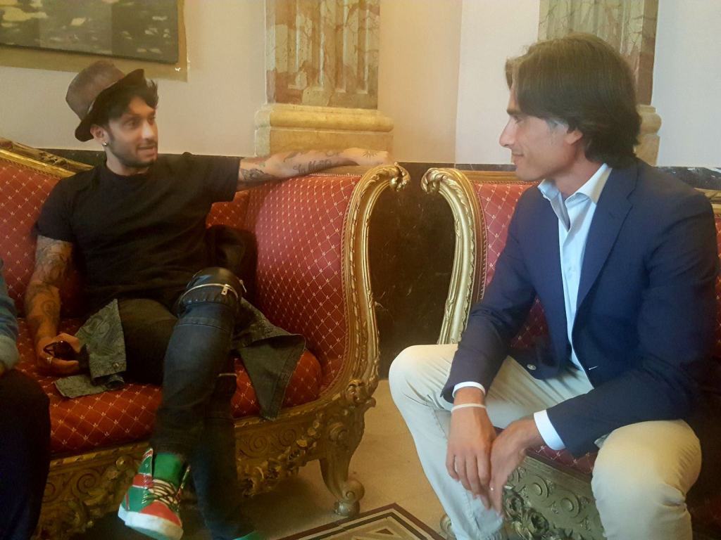 Fabrizio Moro prima del Concerto a Palazzo Alvaro