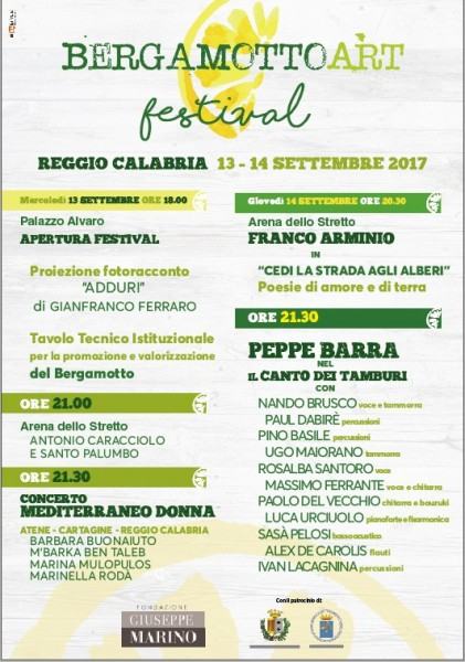 locandina BERGAMOTTO ART FESTIVAL