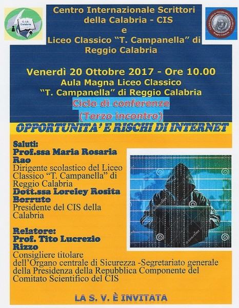 Foto manifesto - Opportunità e rischio di Internet