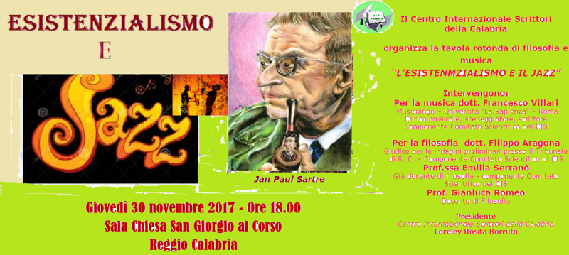 Foto manifesto Esistenzialismo e Jazz