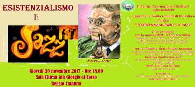Foto manifesto Esistenzialismo e Jazz