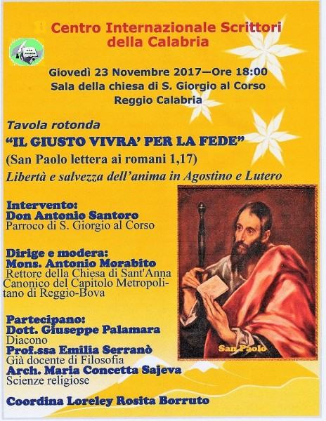 Foto manifesto - Il giusto vivrà per la fede