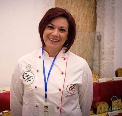 La pastry chef Stella Fiorino al contest Mastro Panettone 2017