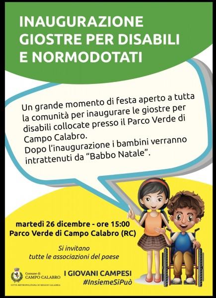 locandina inaugurazione giostre