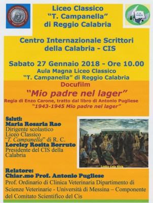 Manifesto - Liceo e Cis - 27 gennaio 2018
