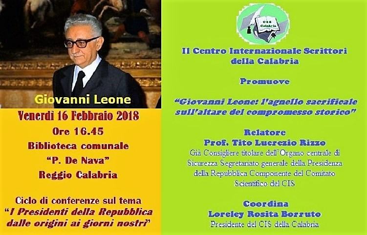 Foto manifesto - Giovanni Leone, l'agnello sacrificale sull'altare del compromesso storico