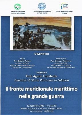 Foto manifesto - Il fronte meridionale marittimo nella grande guerra 12 febbraio 2018