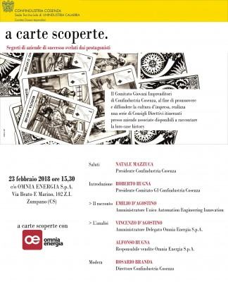 locandina A carte scoperte 2018