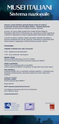 - MUSEI ITALIANI Sistema nazionale 16 marzo 2018