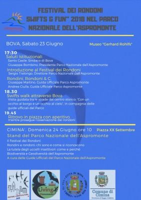 FESTIVAL DEI RONDONI - SWIFTS & FUN” 2018 NEL PARCO NAZIONALE DELL’ASPROMONTE (2)