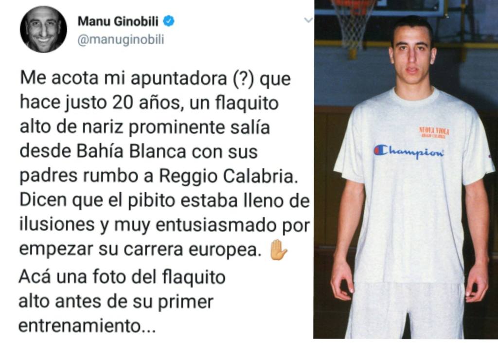 Viola, Ginobili tramite i social ricorda il suo passato neroarancio