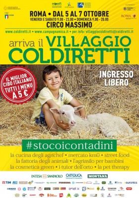 Locandina Villaggio Coldiretti a Roma 5-7 ott. 2018