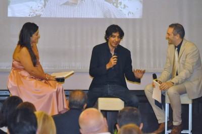 Valter Longo al Premio Simpatia con Giovanna Scarfò e Marco Mauro
