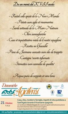 menù XVII secolo