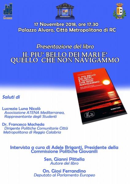 Locandina Presentazione Libro Gianni Pittella Reggio Calabria