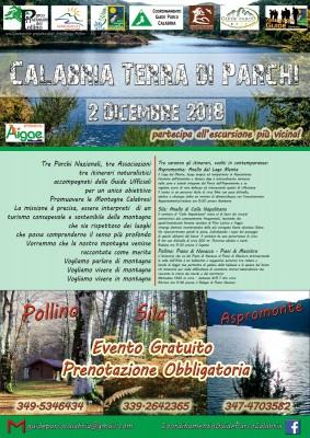 locandina 2 dicembre calabria terra di parchi con logo aigae