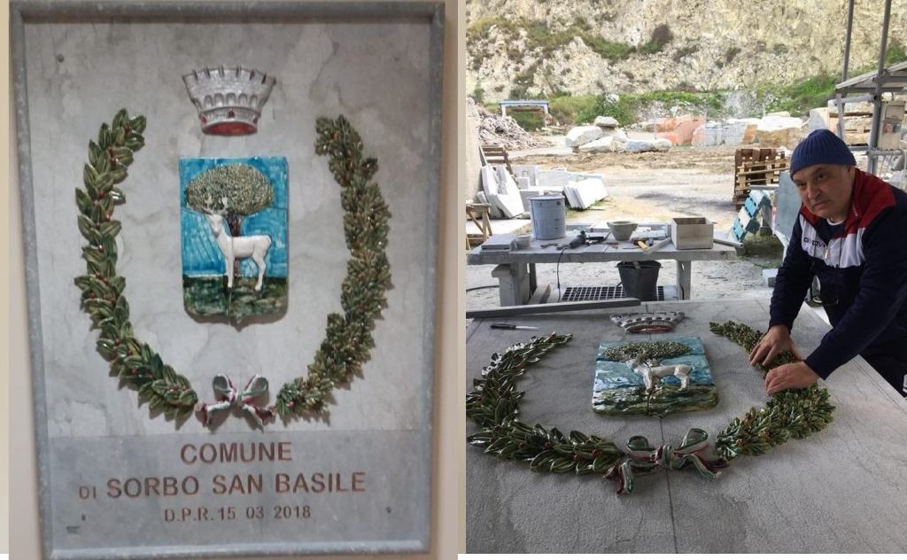 Sorbo San Basile, inaugurazione dello stemma comunale realizzato con la ceramica di Seminara