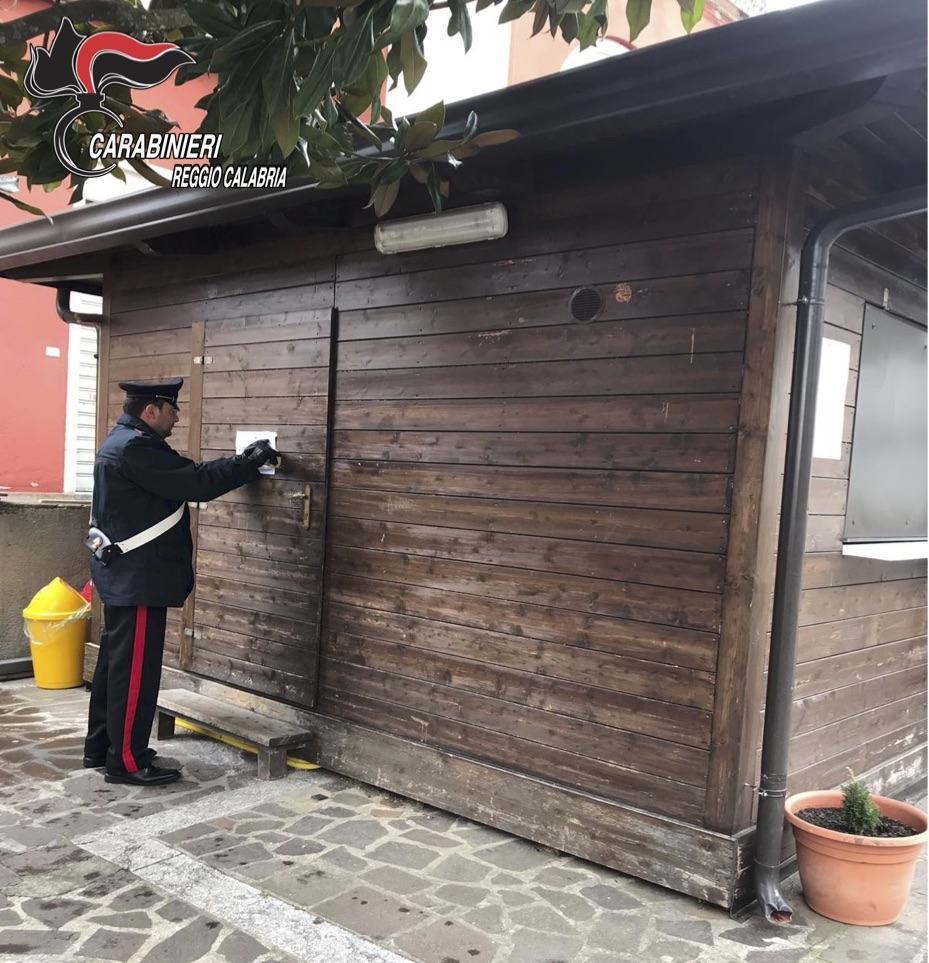 Melicuccà, i Carabinieri emettono la chiusura temporanea di un chiosco