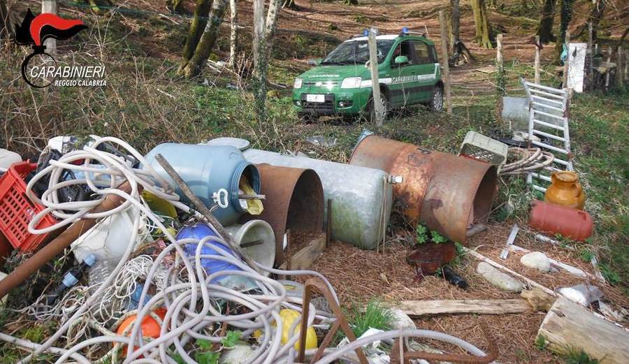 Carabinieri forestali, scoperta discarica abusiva a San Giorgio Morgeto