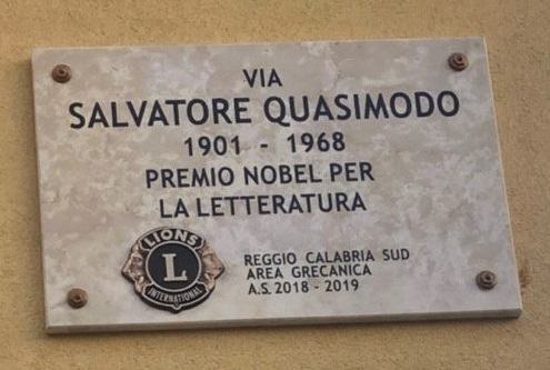 Reggio Calabria, una via porta il nome del Premio Nobel Salvatore Quasimodo
