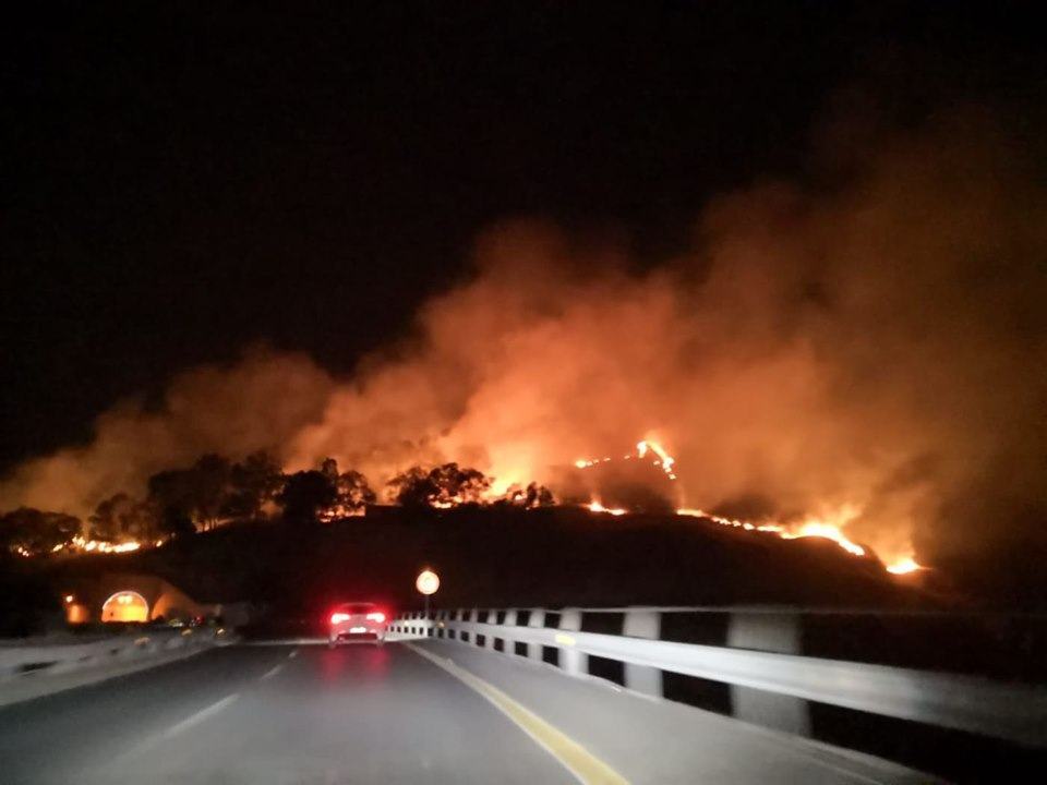 Reggio Calabria, vasto incendio nella zona nord. In azione vigili del fuoco e Canadair