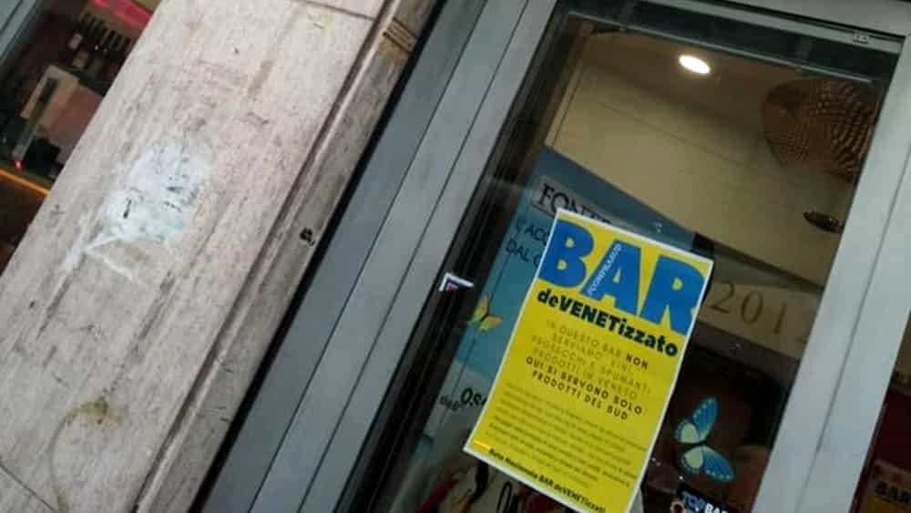 In Calabria un bar ‘DeVenetizzato’: “Si servono solo prodotti del sud”. Ed è polemica
