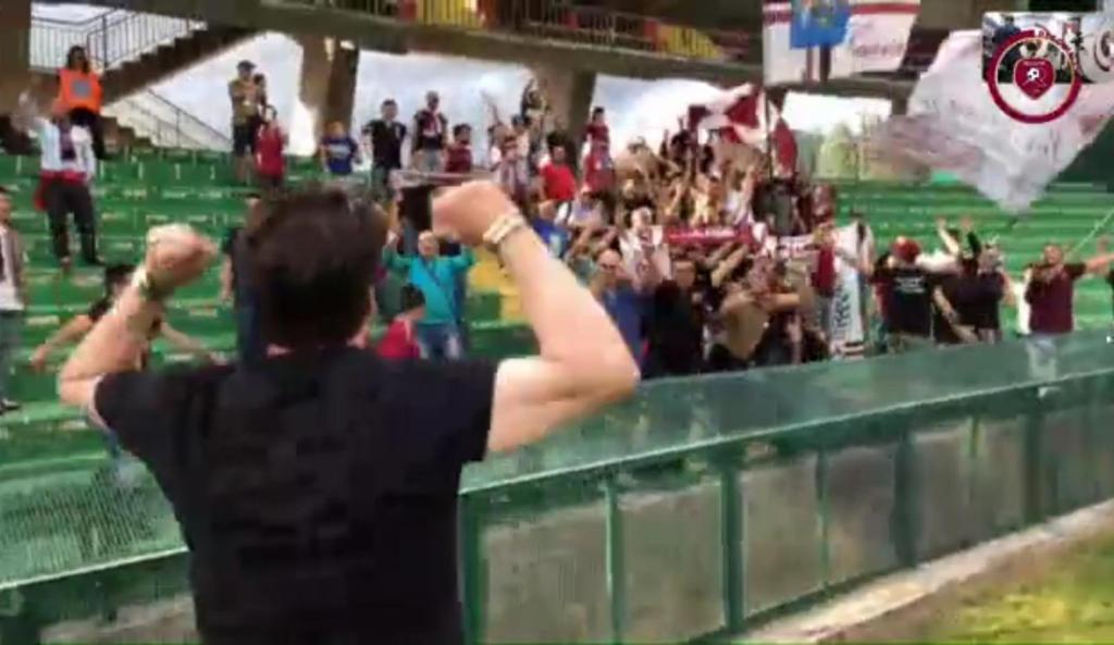 Reggina: le parole del presidente Gallo sotto la curva dei tifosi
